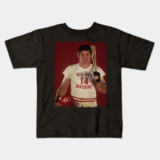 Pete Rose - 4,256 Career Hits Kids T-Shirt by SOEKAMPTI